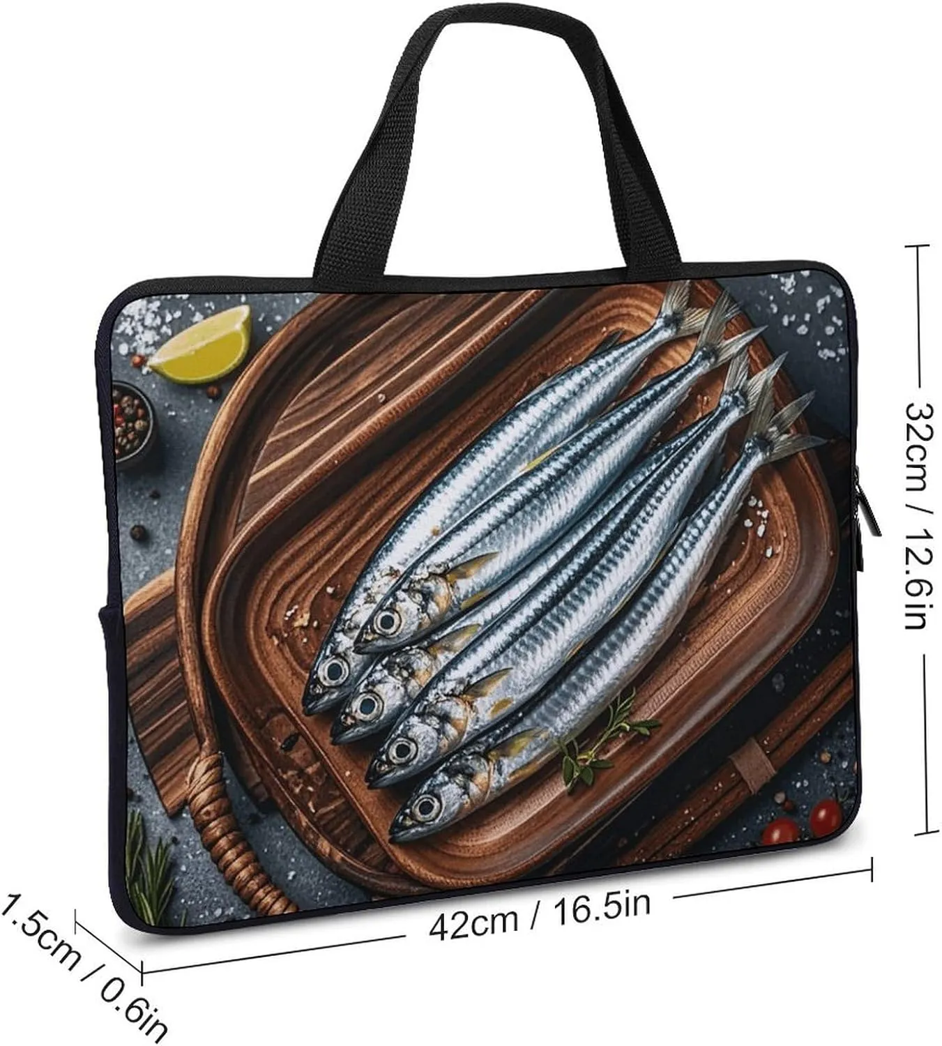 Sardines Laptop Bag Durable Laptop Sleeve Water-Resistant Notebook Bag for Computer Or Tablet