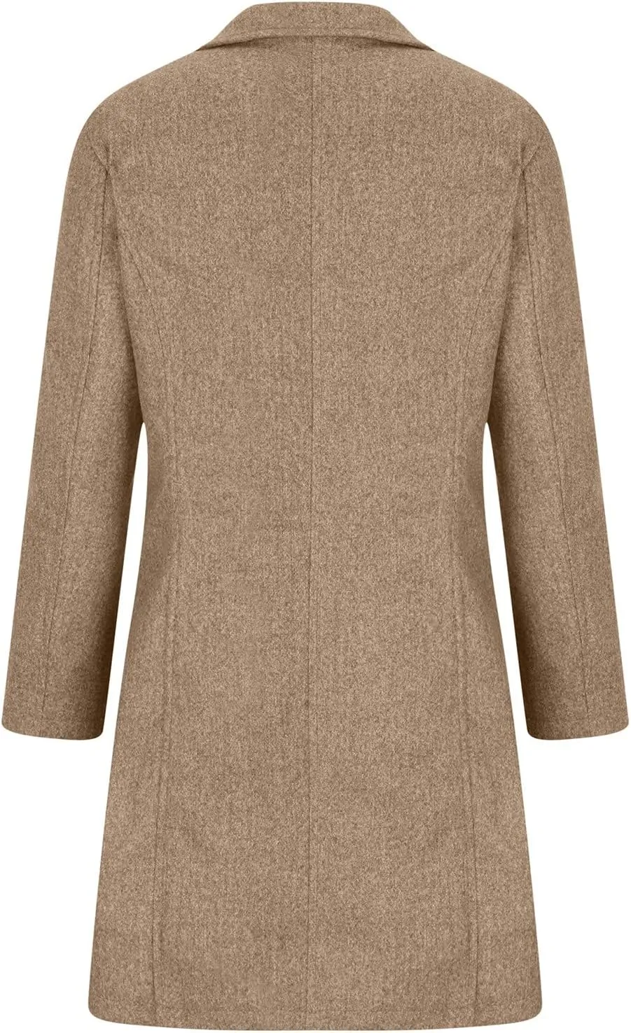 SEAOPEN Pea Coats for Women Winter Long Trench Coat Casual Stand Collar Single Breasted Jackets Thicken Overcoat 2025