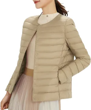 SHAOBGE Plead Jacket Women's Packable Ultra Light Weight Short Down Jacket Western Clothes for Women