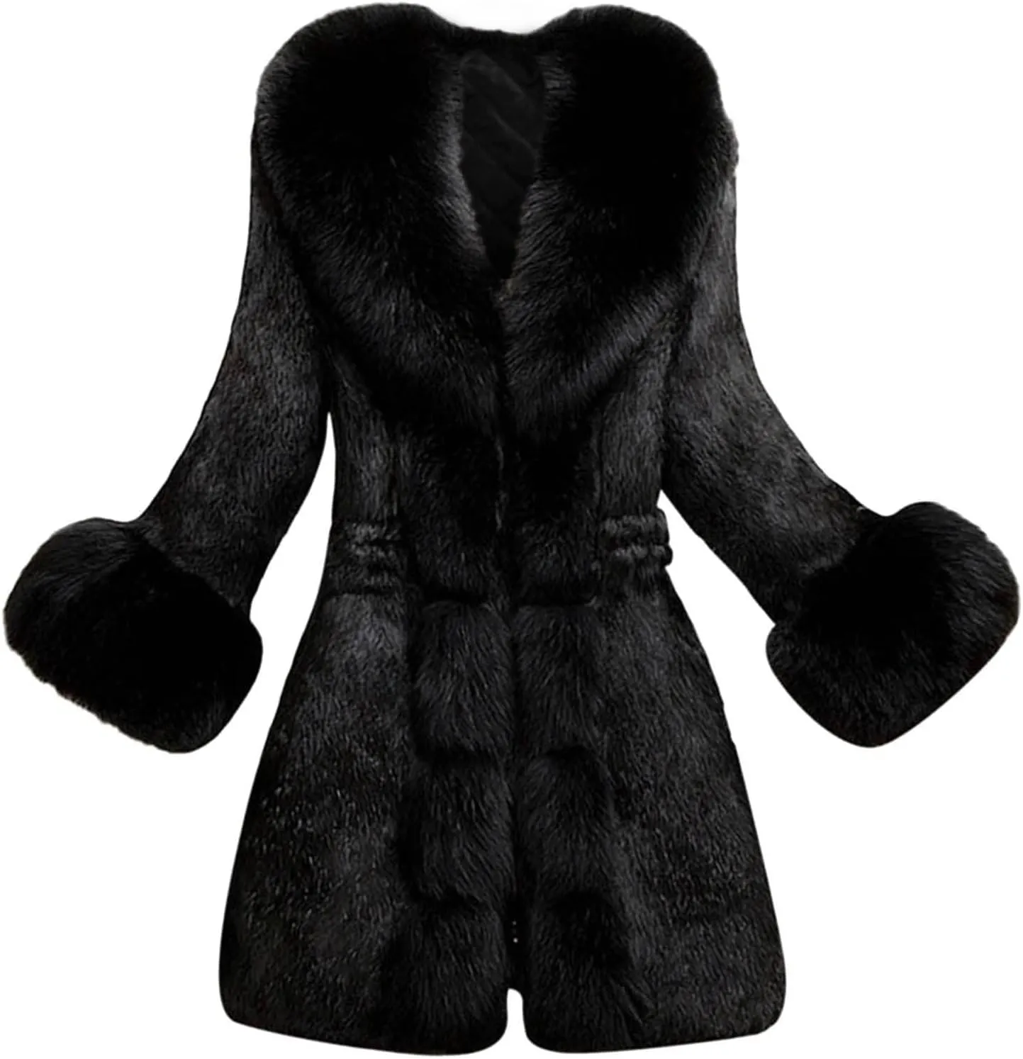 SHAOBGE Womens Jackets Fall Women Lady Coat Winter Warm Long Sleeve Solid Outwear Coat Plush Jacket Warm Fleece Tops for
