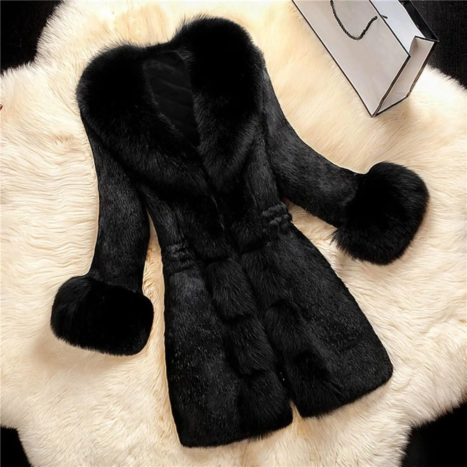 SHAOBGE Womens Jackets Fall Women Lady Coat Winter Warm Long Sleeve Solid Outwear Coat Plush Jacket Warm Fleece Tops for