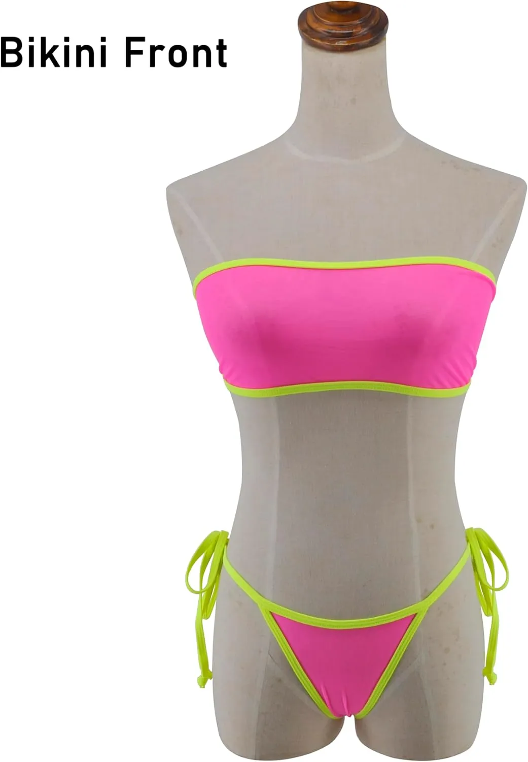 SHERRYLO Sheer Micro Bikini Extreme See Through Bikinis Swimsuit Bandeau Top Mini Brazilian Thong Bottom Mesh Bathing Suit