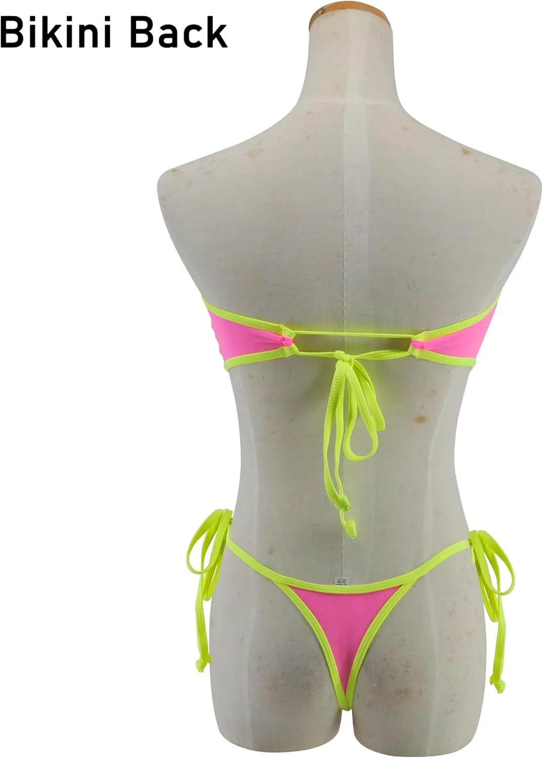 SHERRYLO Sheer Micro Bikini Extreme See Through Bikinis Swimsuit Bandeau Top Mini Brazilian Thong Bottom Mesh Bathing Suit