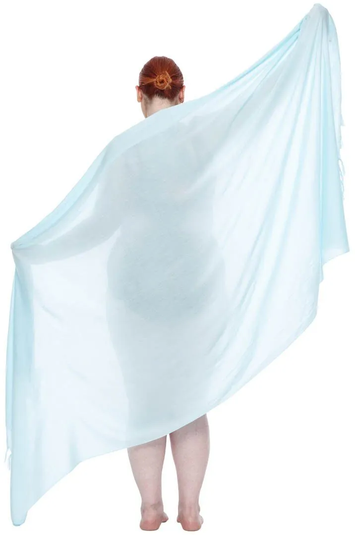 SHU-SHI Women's Plus Size Sarong Wrap Skirt - Solid Beach Cover-Up with Coconut Clip