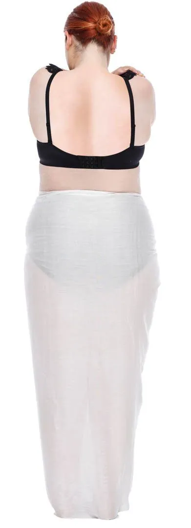 SHU-SHI Women's Plus Size Sarong Wrap Skirt - Solid Beach Cover-Up with Coconut Clip