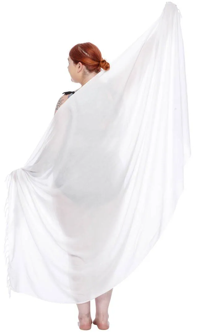 SHU-SHI Women's Plus Size Sarong Wrap Skirt - Solid Beach Cover-Up with Coconut Clip