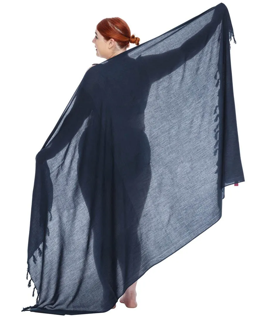 SHU-SHI Women's Plus Size Sarong Wrap Skirt - Solid Beach Cover-Up with Coconut Clip