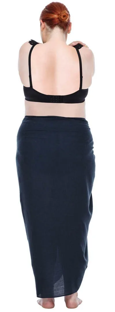 SHU-SHI Women's Plus Size Sarong Wrap Skirt - Solid Beach Cover-Up with Coconut Clip