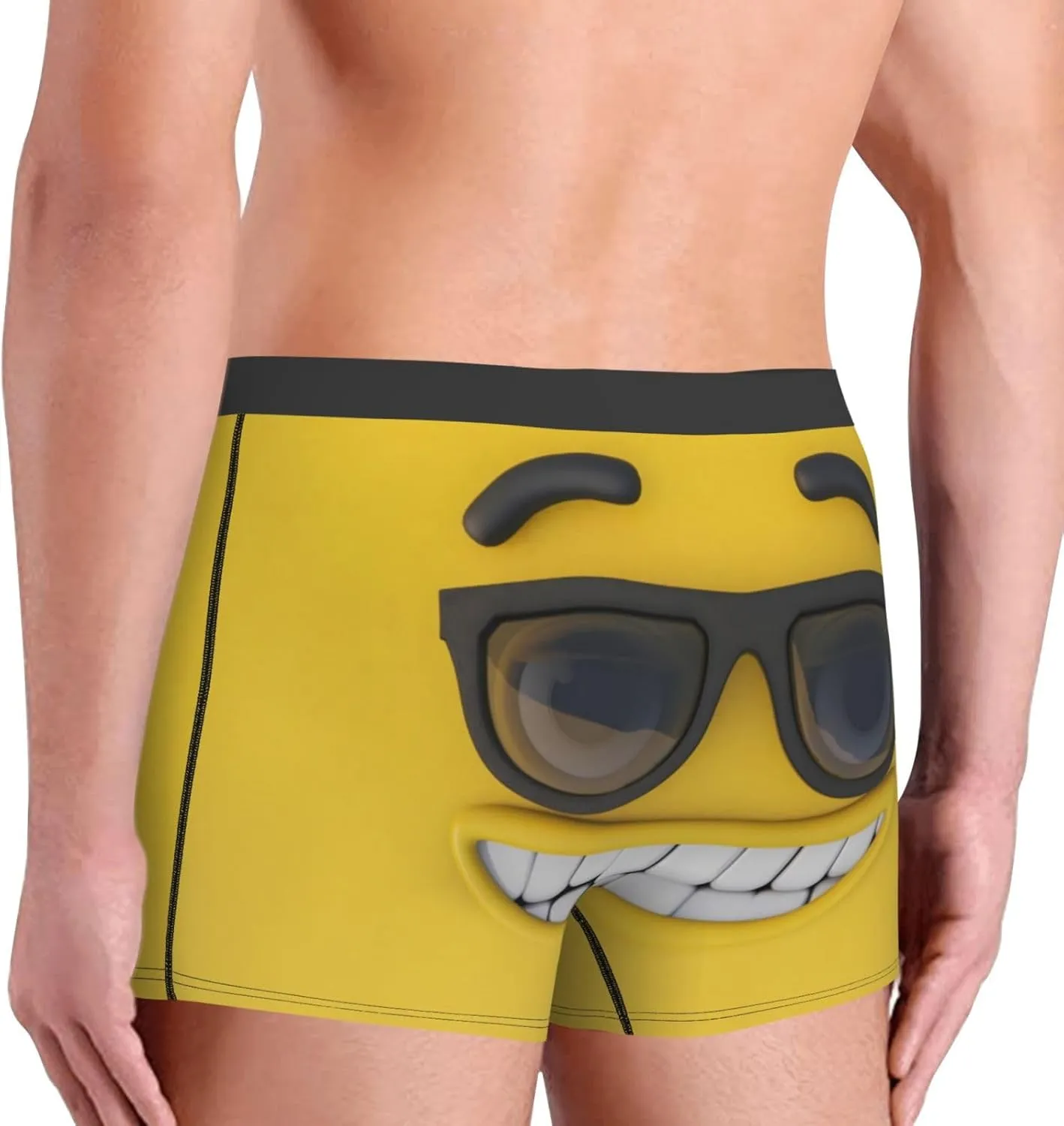 Smiling With Sunglasses Print Underwear For Men Comfy Cozy Holiday Boxer Briefs