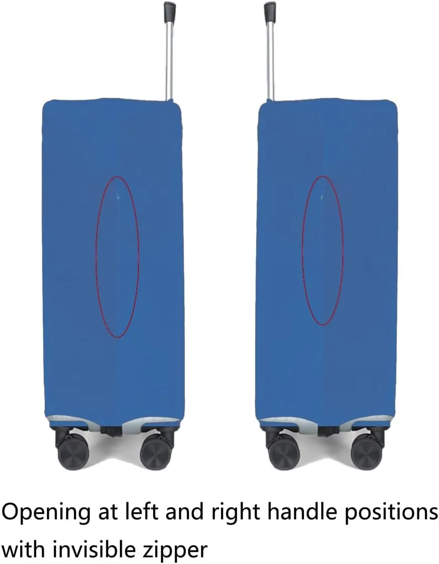 Solid color suitcase protector, simple and generous stretch fabric suitcase dust cover for 18-32 inch suitcase (Blue, S)