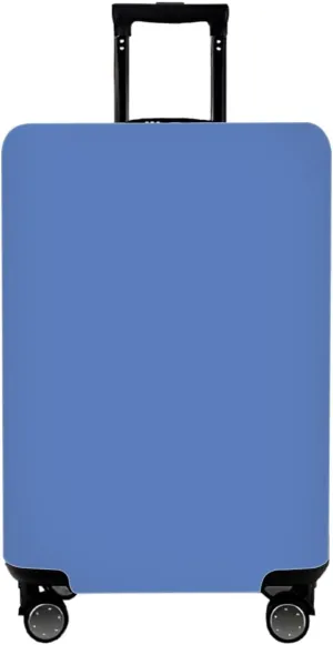 Solid color suitcase protector, simple and generous stretch fabric suitcase dust cover for 18-32 inch suitcase (Blue, S)
