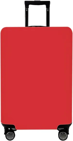 Solid color suitcase protector, simple and generous stretch fabric suitcase dust cover for 18-32 inch suitcase (Red, S)