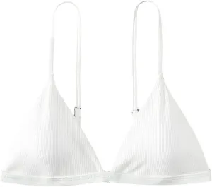 SOLY HUX Women's Triangle Bikini Top Spaghetti Strap Bathing Suit Top Sexy Swimsuit for Women