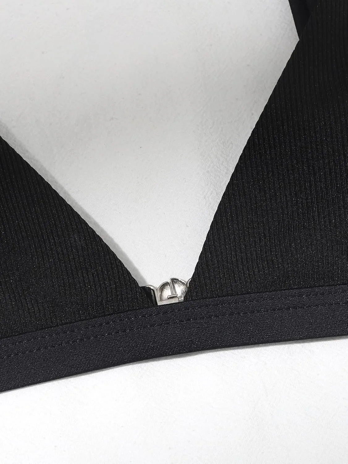 SOLY HUX Women's Triangle Bikini Top Spaghetti Strap Bathing Suit Top Sexy Swimsuit for Women