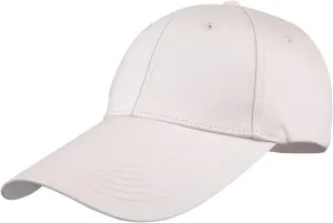 Sportmusies Ajustable Extra Long Bill Baseball Cap Men Women 100% Cotton Visor Hat