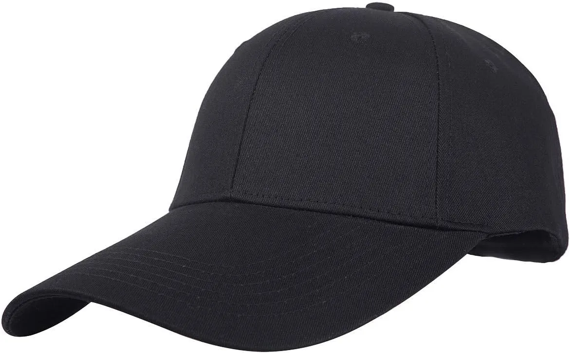 Sportmusies Ajustable Extra Long Bill Baseball Cap Men Women 100% Cotton Visor Hat