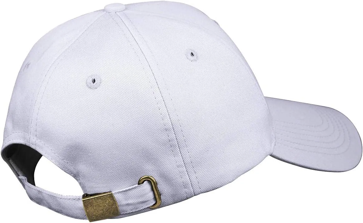 Sportmusies Ajustable Extra Long Bill Baseball Cap Men Women 100% Cotton Visor Hat