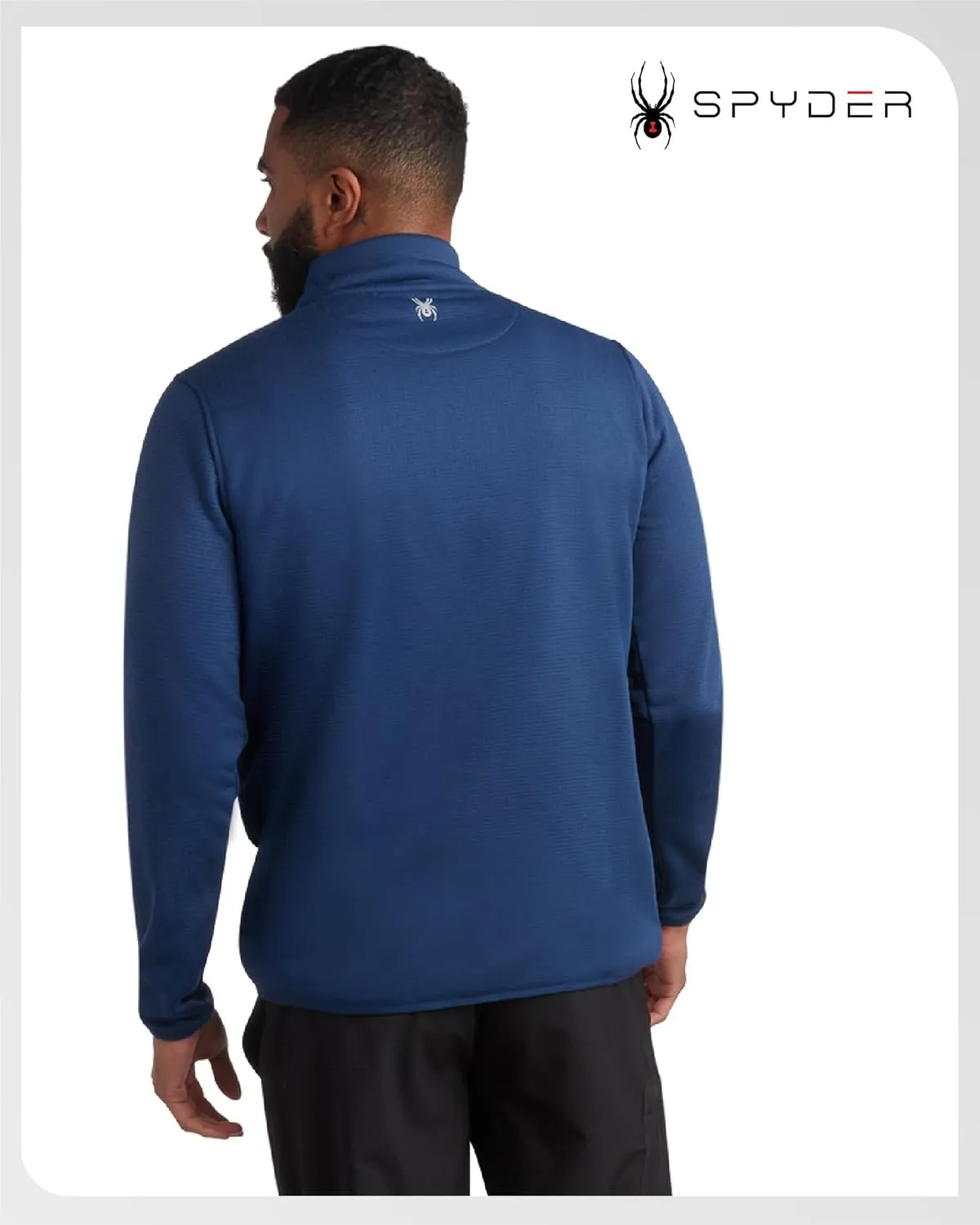 Spyder Mens Quarter Zip Pullover Sweatshirt - Athletic Fleece Sweater Quarter Zip Pullover Men - Mock Neck Sweatshirt for Men
