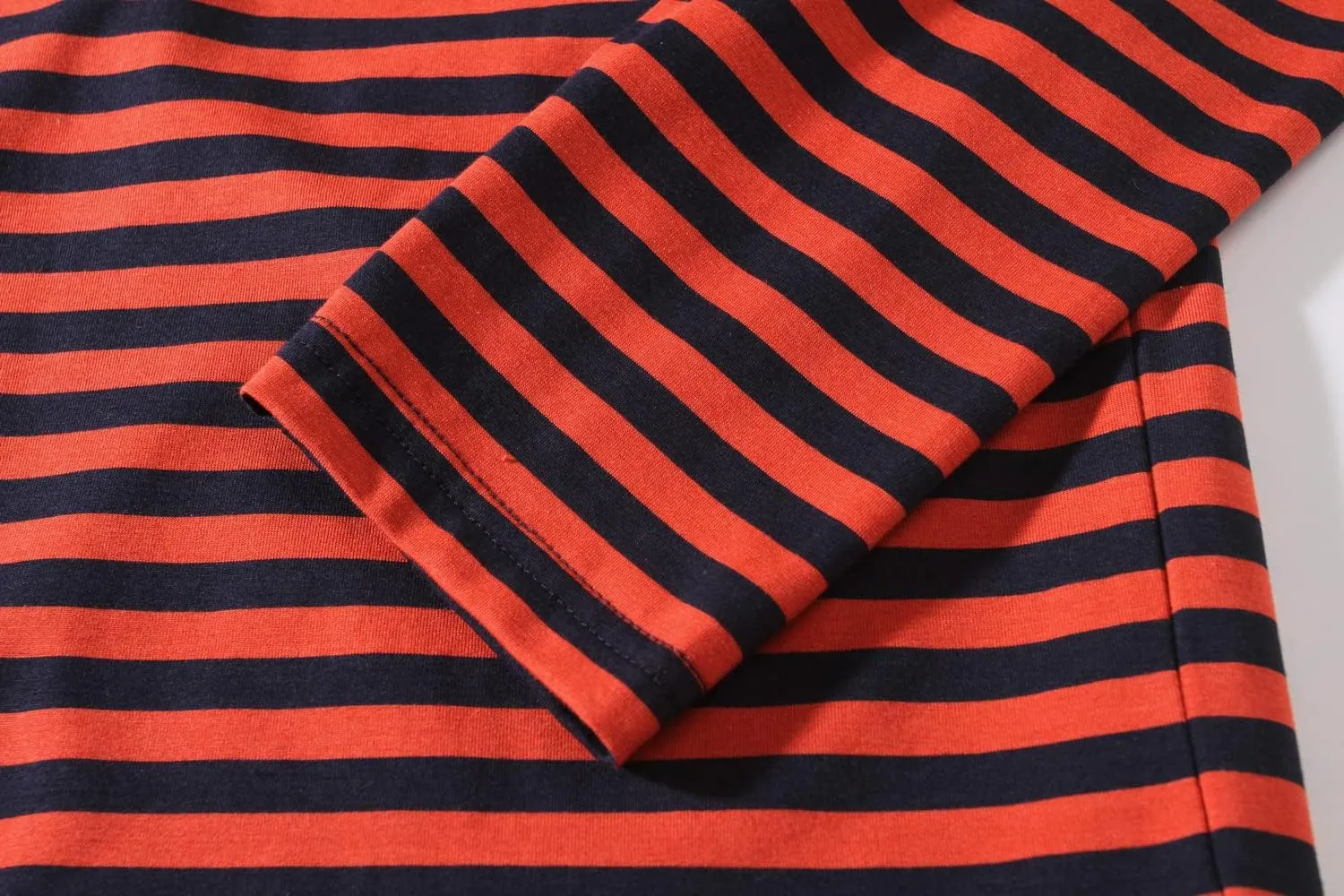 SSLR-Long-Sleeve-Tee-Shirts-for-Men-Striped T Shirts Crewneck Cotton Causal