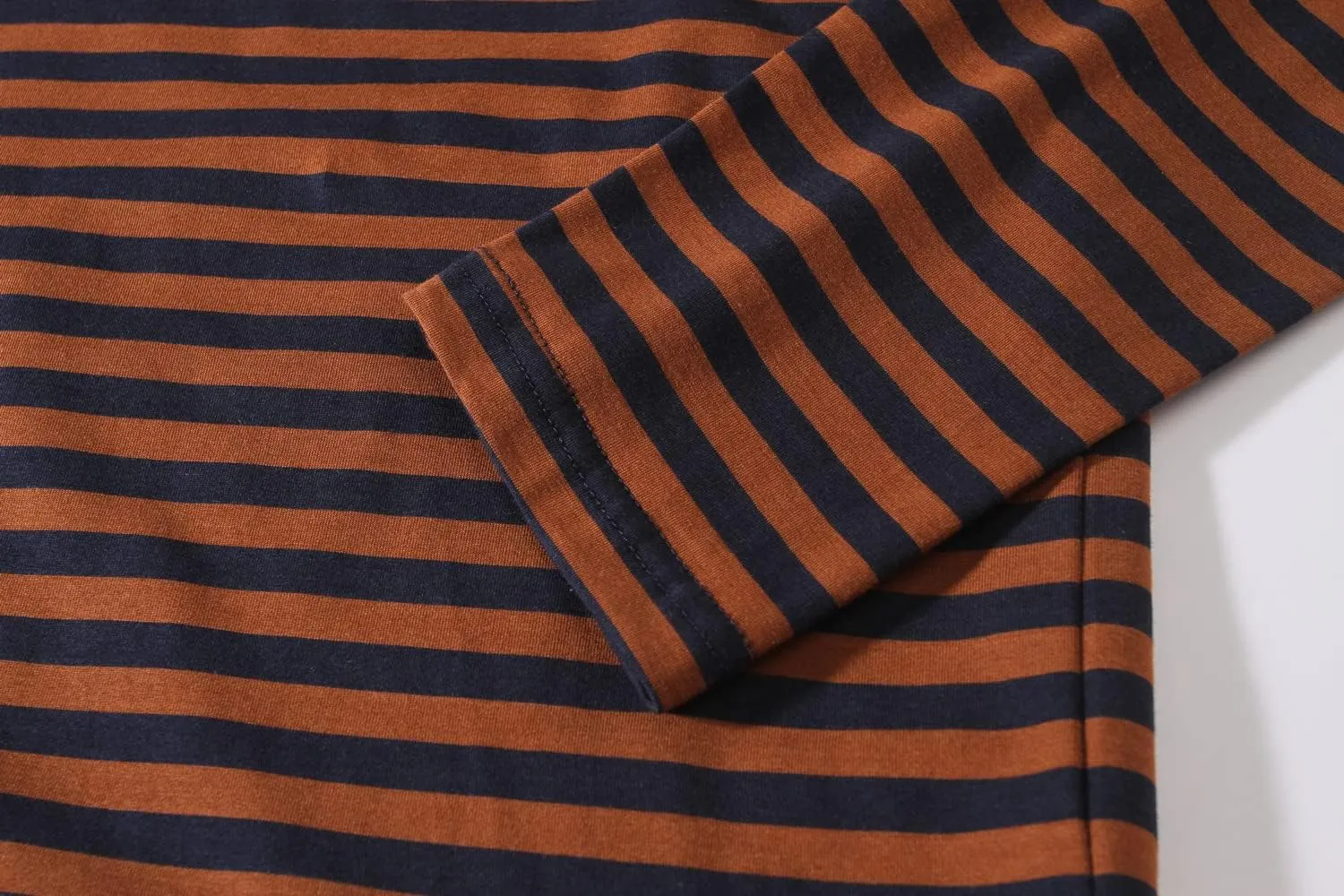 SSLR-Long-Sleeve-Tee-Shirts-for-Men-Striped T Shirts Crewneck Cotton Causal