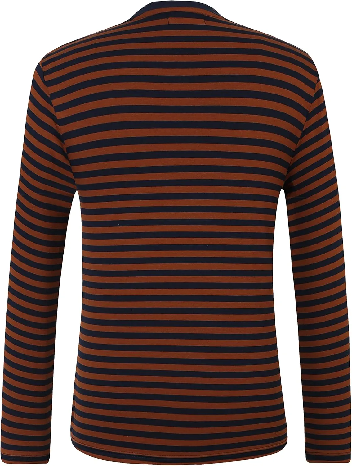 SSLR-Long-Sleeve-Tee-Shirts-for-Men-Striped T Shirts Crewneck Cotton Causal