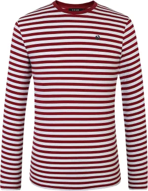 SSLR-Long-Sleeve-Tee-Shirts-for-Men-Striped T Shirts Crewneck Cotton Causal