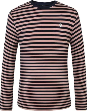 SSLR-Long-Sleeve-Tee-Shirts-for-Men-Striped T Shirts Crewneck Cotton Causal