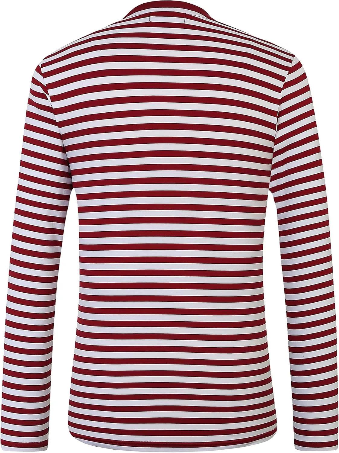 SSLR-Long-Sleeve-Tee-Shirts-for-Men-Striped T Shirts Crewneck Cotton Causal