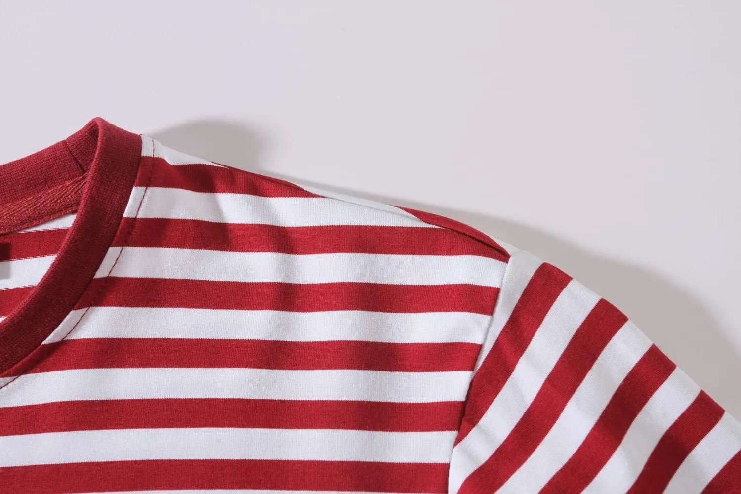 SSLR-Long-Sleeve-Tee-Shirts-for-Men-Striped T Shirts Crewneck Cotton Causal