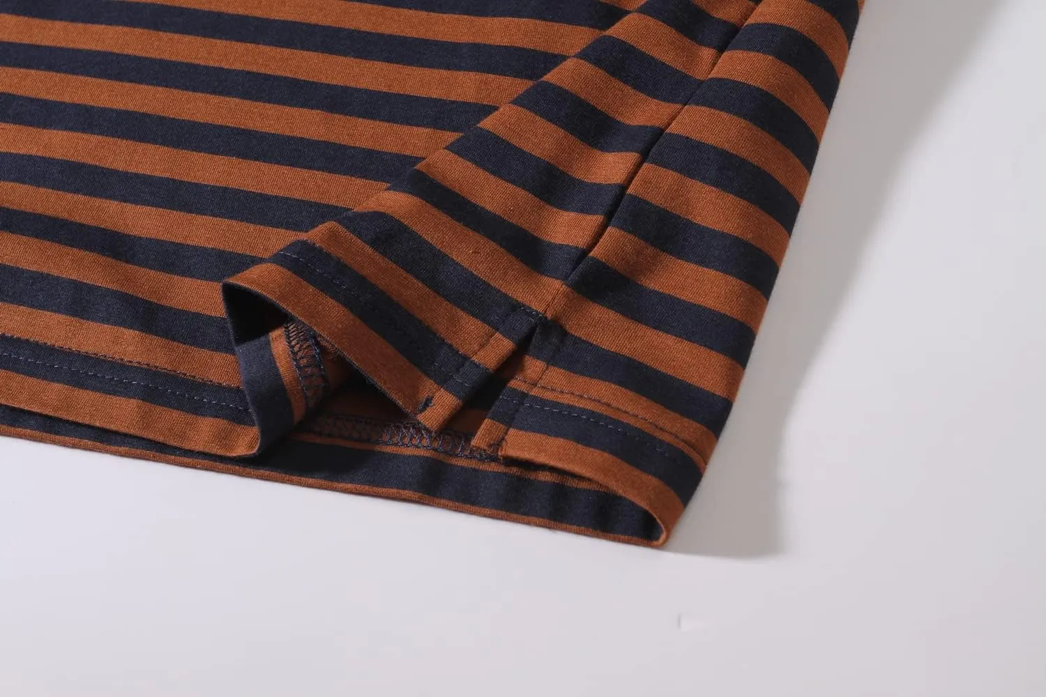SSLR-Long-Sleeve-Tee-Shirts-for-Men-Striped T Shirts Crewneck Cotton Causal