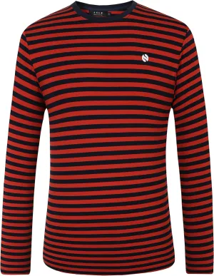 SSLR-Long-Sleeve-Tee-Shirts-for-Men-Striped T Shirts Crewneck Cotton Causal