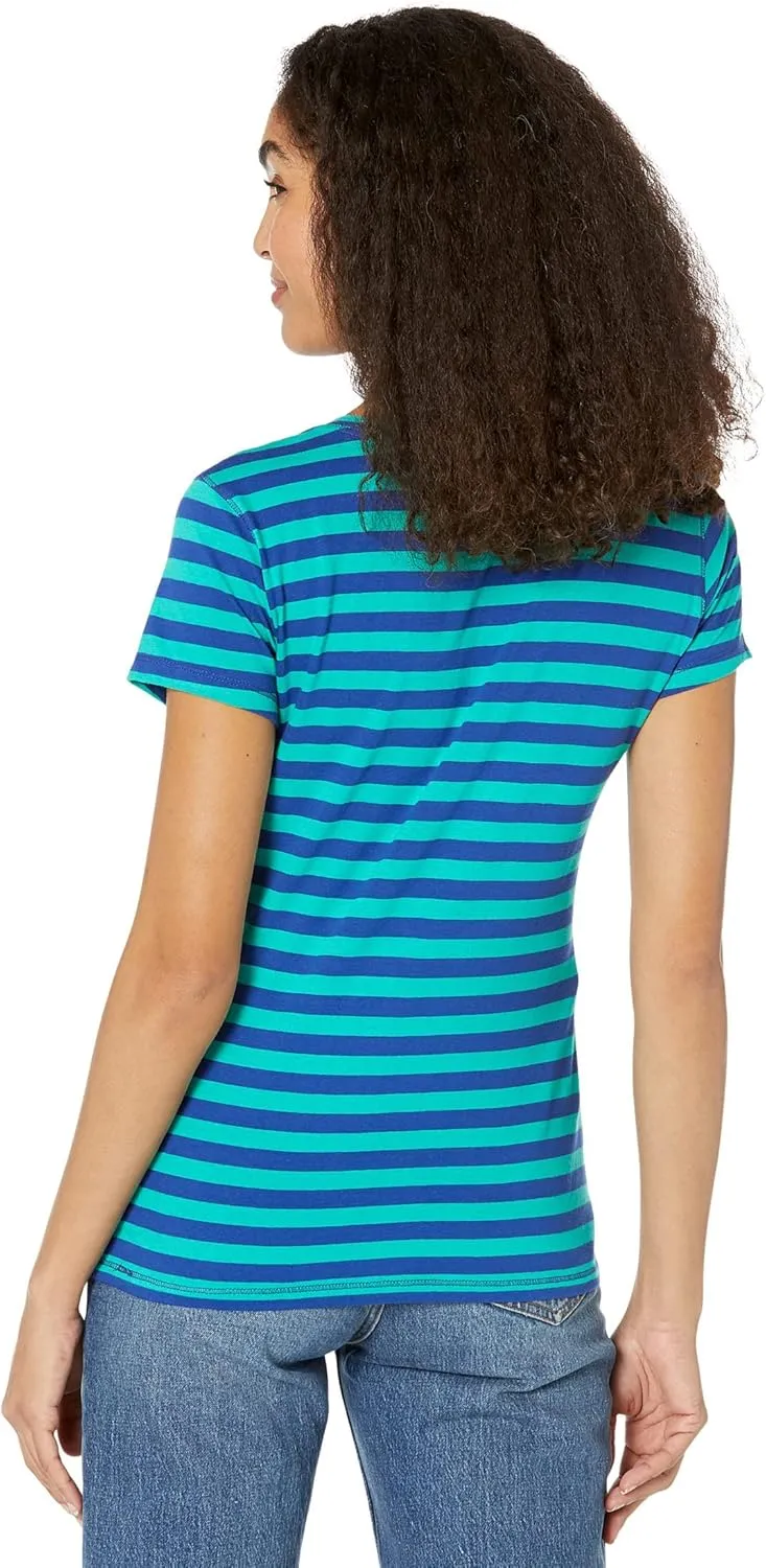 STRIPED V-NECK T-SHIRT