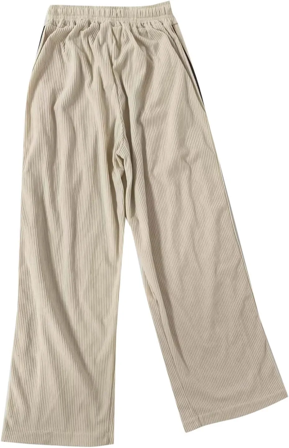 Stripes Track Pants for Men 2025 Fashion Wide Leg Elastic Waist Drawstring Trousers Casual Solid Sport Exercise Pant