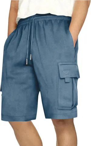 Sweat Shorts Men,Boy's Loose Straight Leg Hiking Sweat Pants Trendy Casual Cargo Pockets Short Pant Men Hiking Pants
