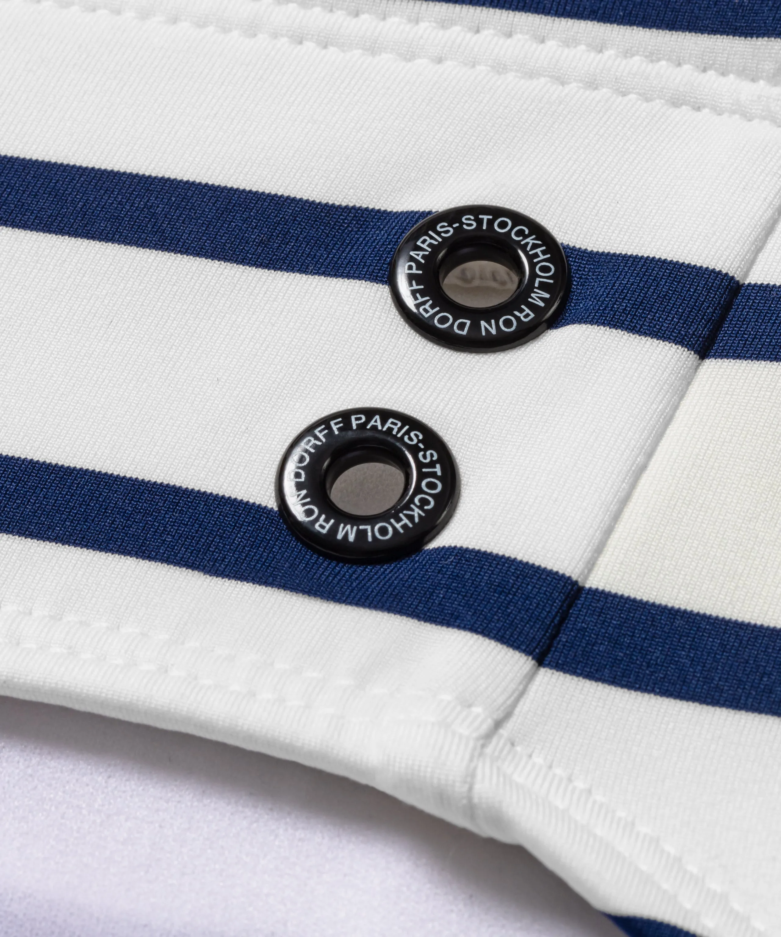 Swim Briefs Irregular Stripes: White/Navy