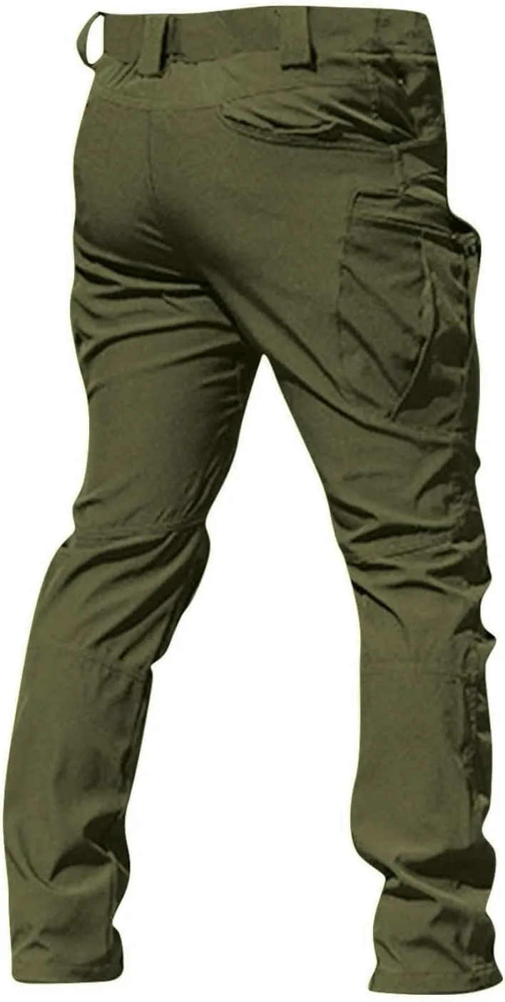 Tactic Pants for Men, Work Pants for Men Water Resistant Cargo Hiking Multi Pockets Ripstop Flex Outdoor Trousers