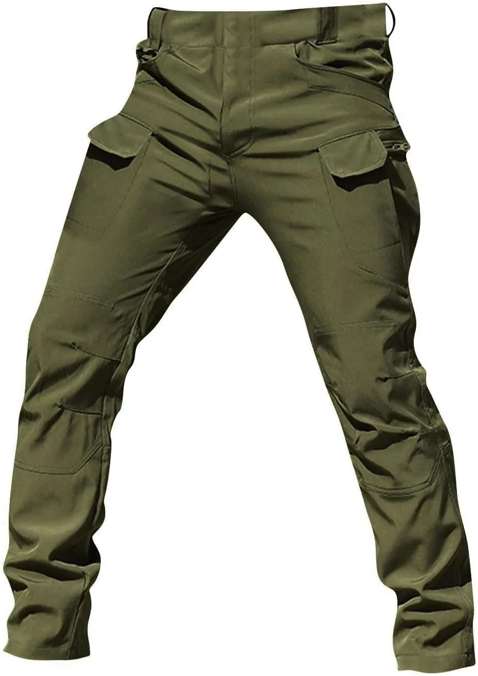 Tactic Pants for Men, Work Pants for Men Water Resistant Cargo Hiking Multi Pockets Ripstop Flex Outdoor Trousers