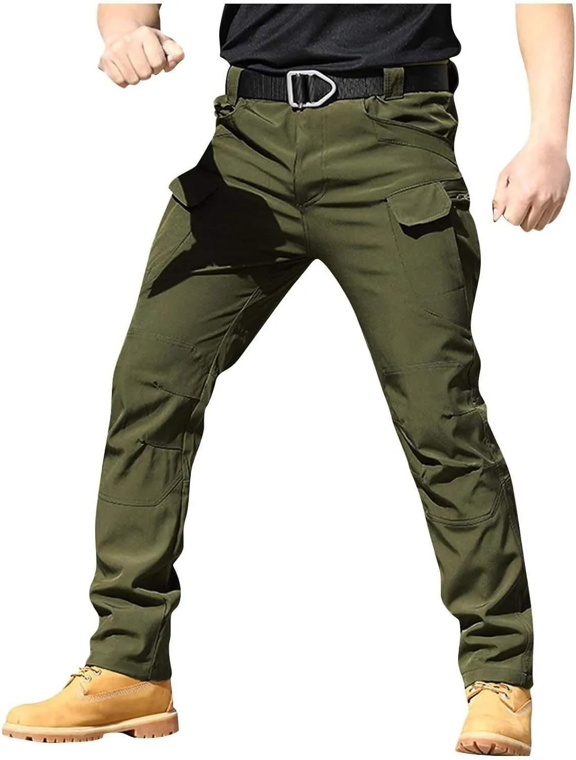 Tactic Pants for Men, Work Pants for Men Water Resistant Cargo Hiking Multi Pockets Ripstop Flex Outdoor Trousers