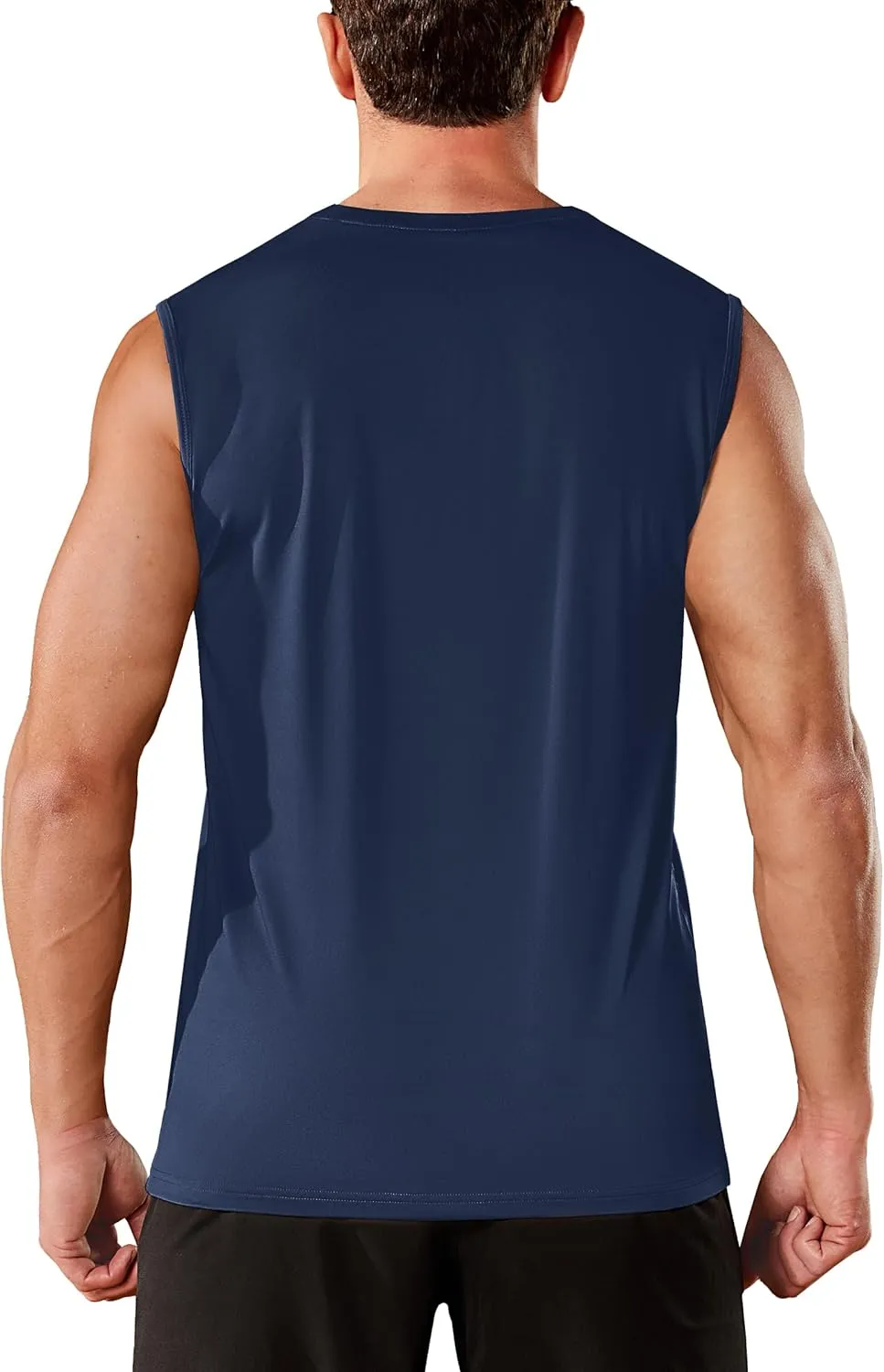 TACVASEN Men's Sleeveless Shirts Quick Dry Tank Tops for Men Sun Protection UPF 50  Athletic Gym Workout Muscle Shirts