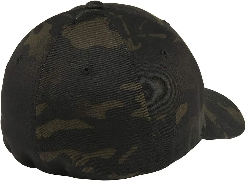 The Blackout American Flag 6277 Flex Fitted Baseball Cap - Custom Embroidered Black USA Flag Flex-Fitted Baseball hat