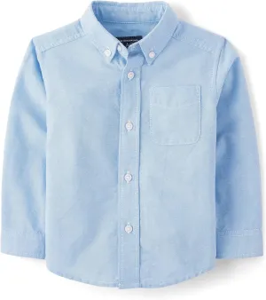 The Children's Place Boys' Long Sleeve Oxford Button Down Shirt