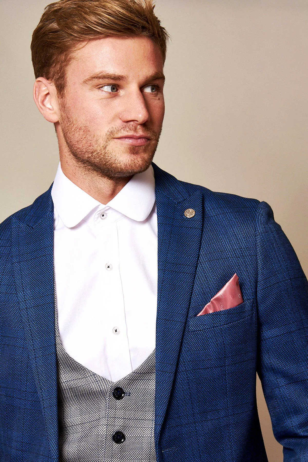 The WBA Collection - JERRY Blue Suit with Jerry Grey Waistcoat As Worn By Jeremy Sarmiento