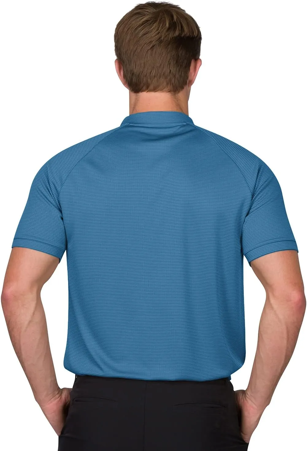 Three Sixty Six Collarless Golf Shirts for Men - Quick Dry Short Sleeve T-Shirt with 4-Way Stretch Fabric & UPF 30