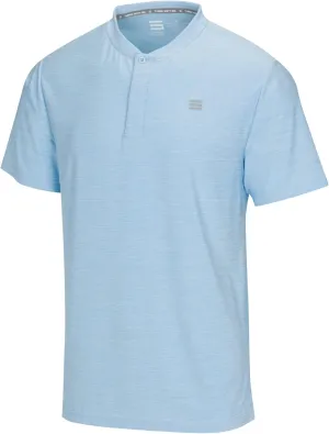 Three Sixty Six Collarless Golf Shirts for Men - Quick Dry Short Sleeve T-Shirt with 4-Way Stretch Fabric & UPF 30