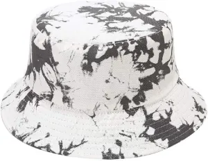 Tie Dye Bucket Hat Reversible Cotton Multicolored Fisherman Cap Packable Sun Hat