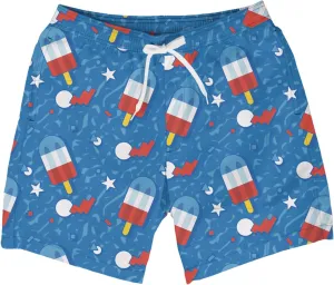 Tipsy Elves Men's USA Swimming Trunks 7'' Inseam 4 Way Stretch Fabric w/Mesh Liner Swim Trunks for Men Bathing Suit