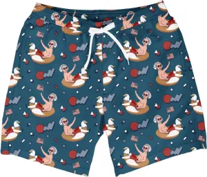 Tipsy Elves Men's USA Swimming Trunks 7'' Inseam 4 Way Stretch Fabric w/Mesh Liner Swim Trunks for Men Bathing Suit