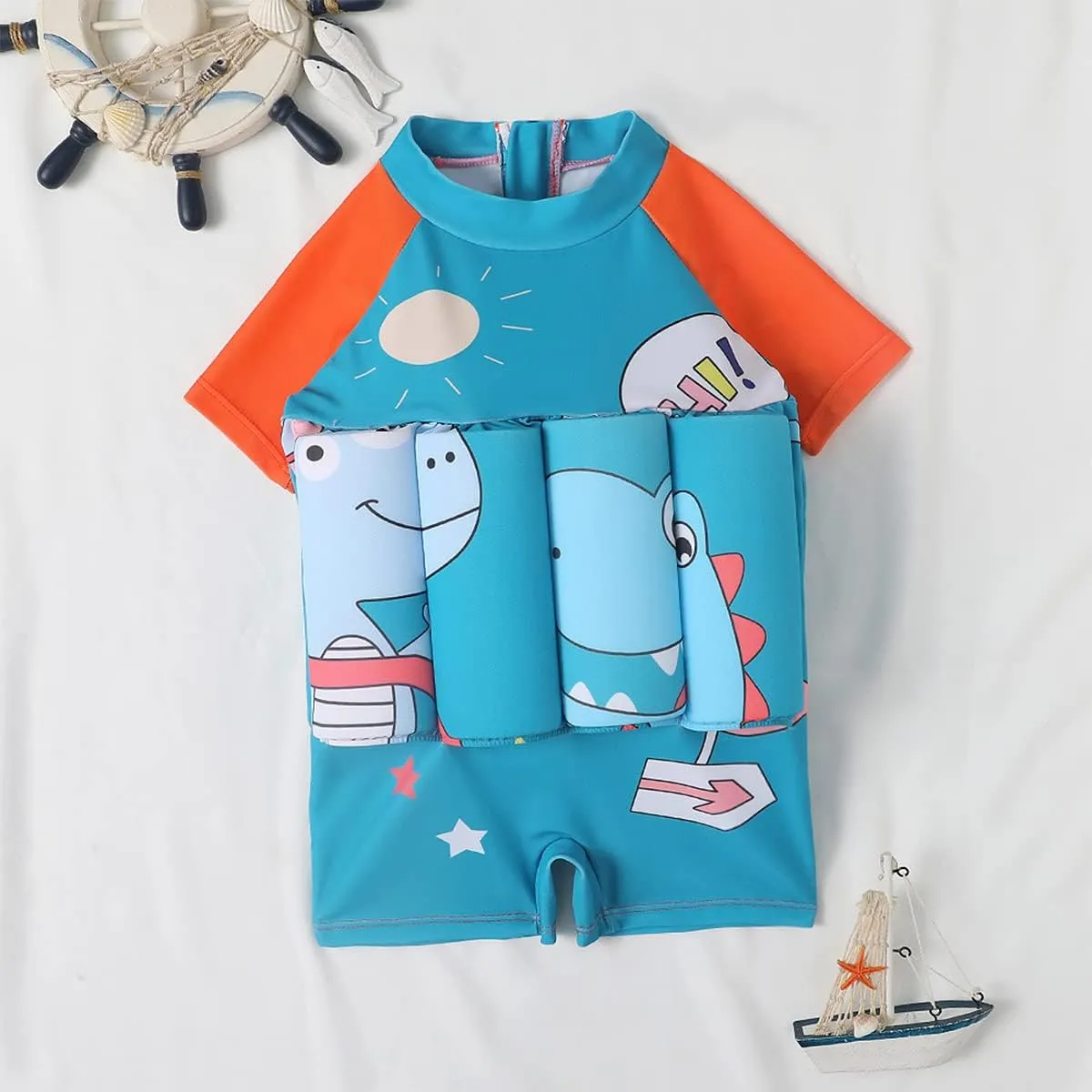 Toddler One-Piece Swimsuit Beach Sport Summer Swimwear Hawaiian Floral Bathing Suit for Girls Boys