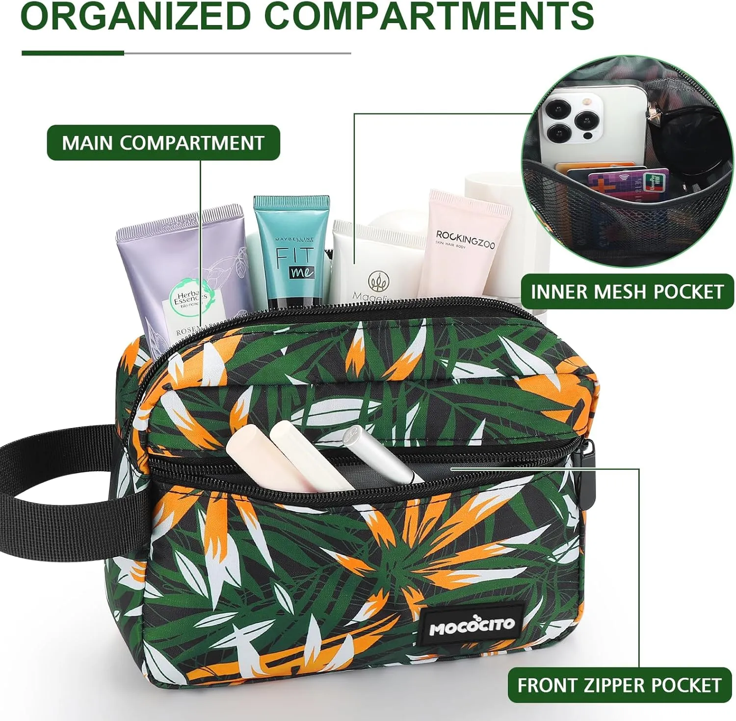 Toiletry Bag For Women & Men | Travel Toiletry Bag | Water-resistant Shaving Bag | Cosmetic Bag