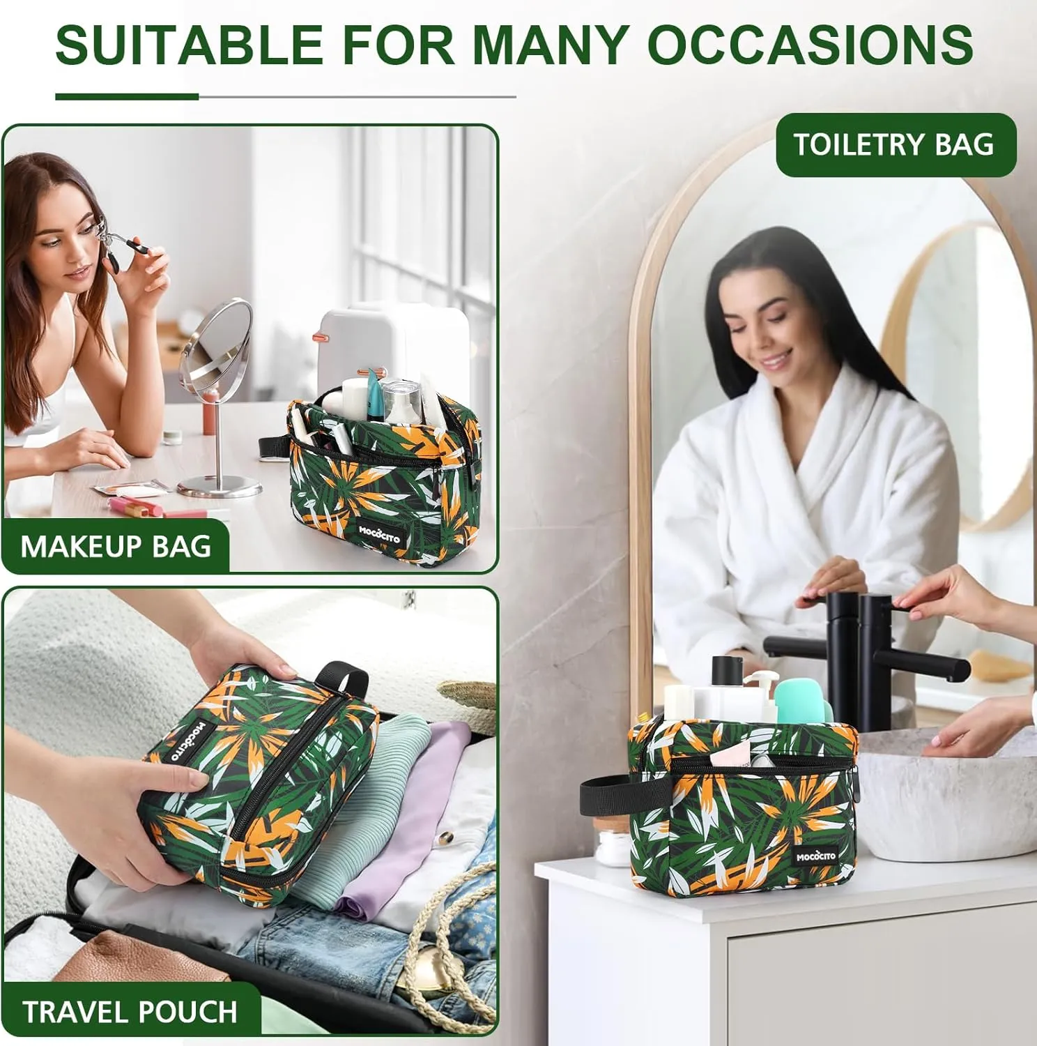Toiletry Bag For Women & Men | Travel Toiletry Bag | Water-resistant Shaving Bag | Cosmetic Bag